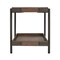 Alaterre Furniture Kyra 42"L Oak and Metal Bench with Shelf ANKY03RBG - alternate 5